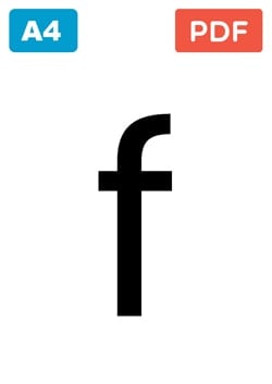 Grande lettre f minuscule à Imprimer