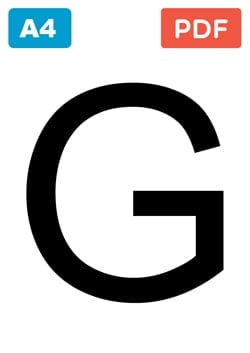 Grande lettre G à Imprimer