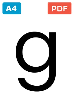 Grande lettre g minuscule à Imprimer
