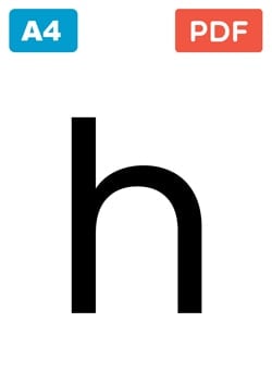 Grande lettre h minuscule à Imprimer