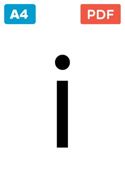 Grande lettre i minuscule à Imprimer