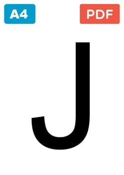 Grande lettre J à Imprimer