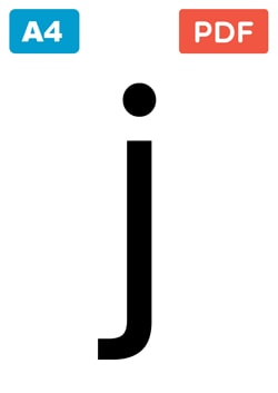 Grande lettre j minuscule à Imprimer