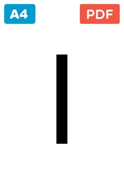 Grande lettre l minuscule à Imprimer