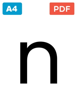 Grande lettre n minuscule à Imprimer