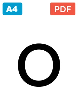 Grande lettre o minuscule à Imprimer