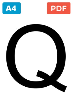Grande lettre Q à Imprimer