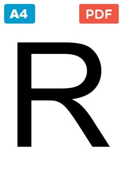 Grande lettre R à Imprimer