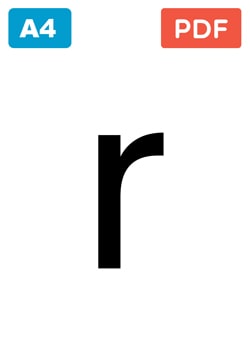 Grande lettre r minuscule à Imprimer