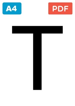 Grande lettre T à Imprimer
