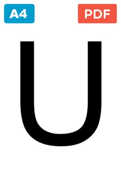Grande lettre U à Imprimer