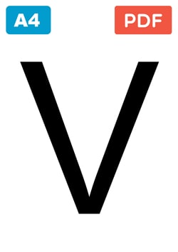 Grande lettre V à Imprimer