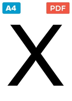 Grande lettre X à Imprimer