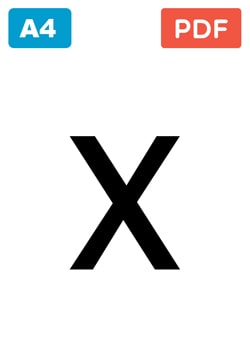 Grande lettre x minuscule à Imprimer