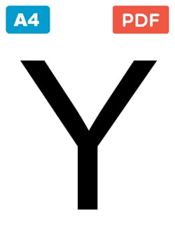 Grande lettre Y à Imprimer