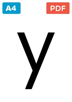 Grande lettre y minuscule à Imprimer