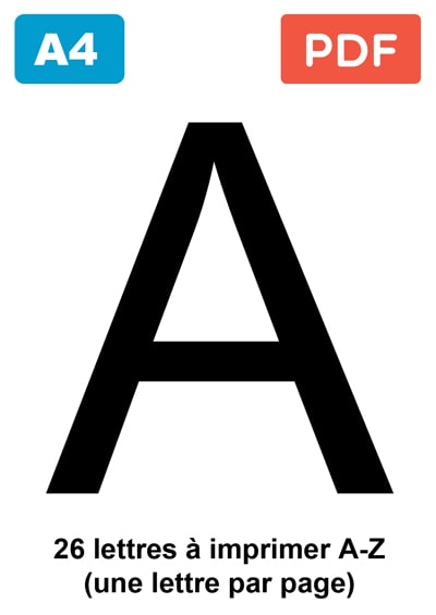 Grandes Lettres de l'alphabet à imprimer