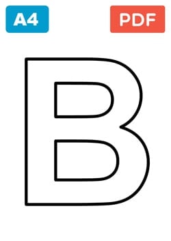Lettre B à imprimer et colorier