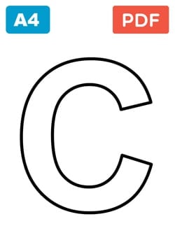 Lettre C à imprimer et colorier