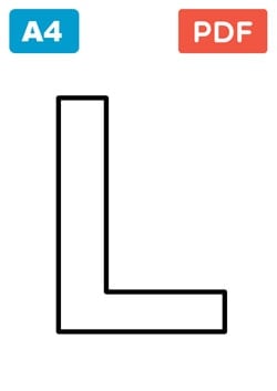 Lettre L à imprimer et colorier