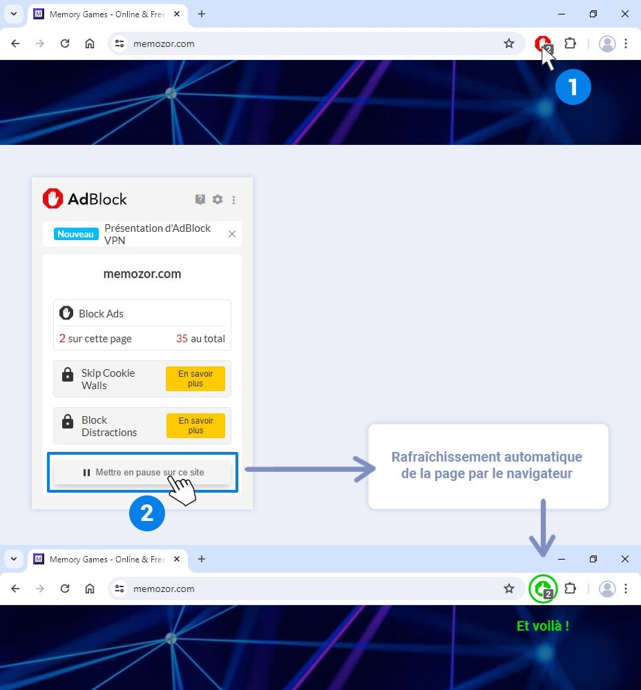 Comment autoriser un site dans AdBlock?
