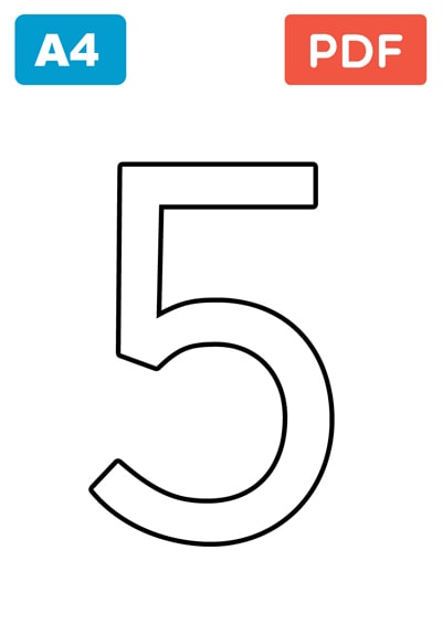 Chiffre 5 à colorier Chiffre 5 à colorier