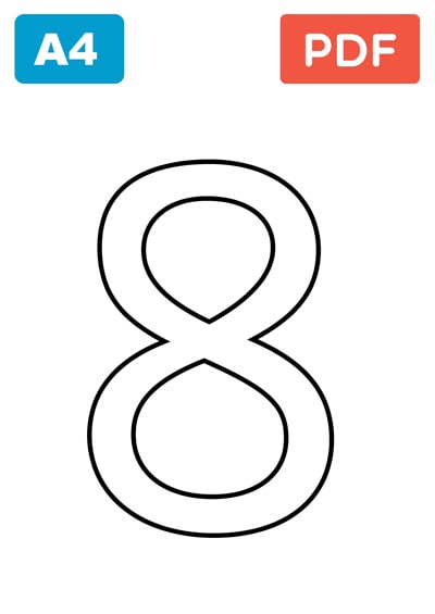 Chiffre 8 à colorier Chiffre 8 à colorier