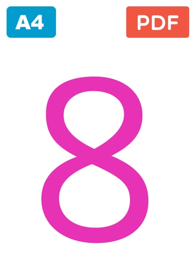 Chiffre 8 coloré