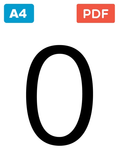 Grand Chiffre 0 à Imprimer