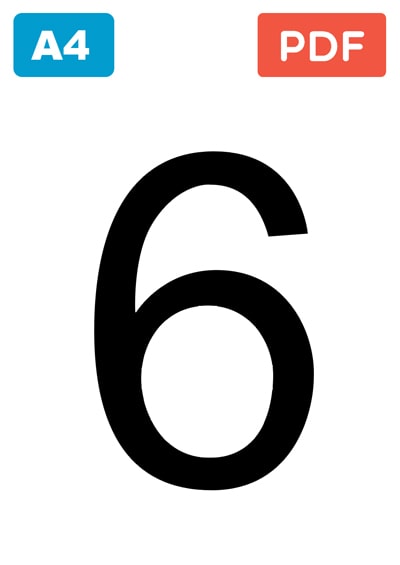 Grand Chiffre 6 à Imprimer