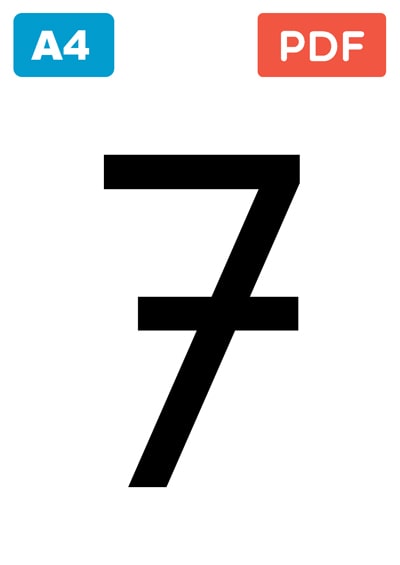 Grand Chiffre 7 à Imprimer
