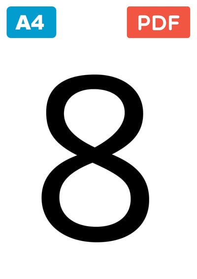 Grand Chiffre 8 à Imprimer