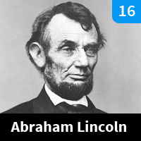 Carte n°16 - Abraham Lincoln (1861-1865)