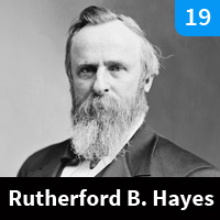 Carte n°19 - Rutherford Birchard Hayes (1877-1881)