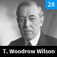 Carte n°28 - Woodrow Wilson (1913-1921)