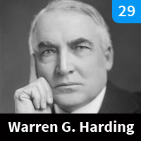 Carte n°29 - Warren G. Harding (1921-1923)
