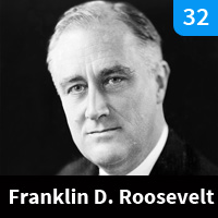 Carte n°32 - Franklin D. Roosevelt (1933-1945)