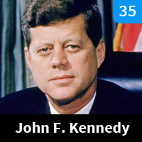 Carte n°35 - John Fitzgerald Kennedy (1961-1963)