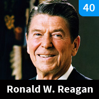 Carte n°40 - Ronald W. Reagan (1981-1989)