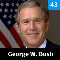 Carte n°43 - George W. Bush (2001-2009)