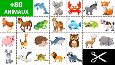 Cartes Animaux à imprimer et découper Cartes Animaux à imprimer et découper