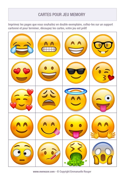 Emoji à imprimer Emoji à imprimer