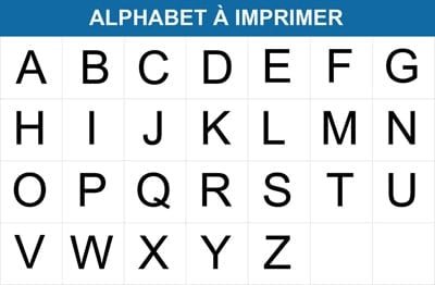 Alphabet à imprimer