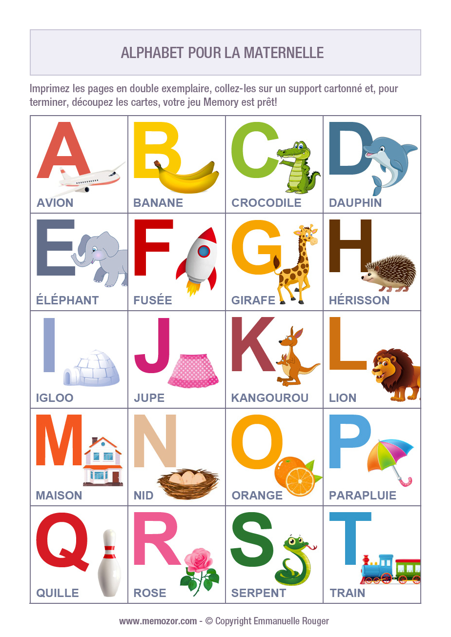 L'alphabet à imprimer pour apprendre à écrire