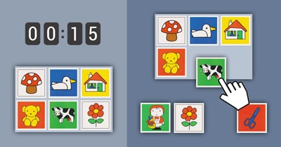 Grid of pictures to memorize - For toddlers