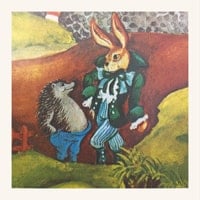 Carte memory 1981 - Lapin et hérisson