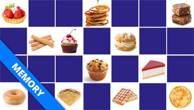 Jeu memory Aliments sucrés - en ligne et gratuit