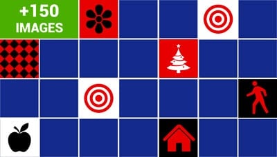 Jeu de memory pour adultes - rouge et noir