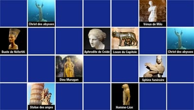 Jeu Memory - Statues célèbres - en ligne et gratuit