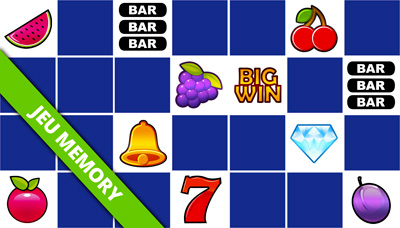 Jeu memory - Symboles de machine à sous - en ligne et gratuit